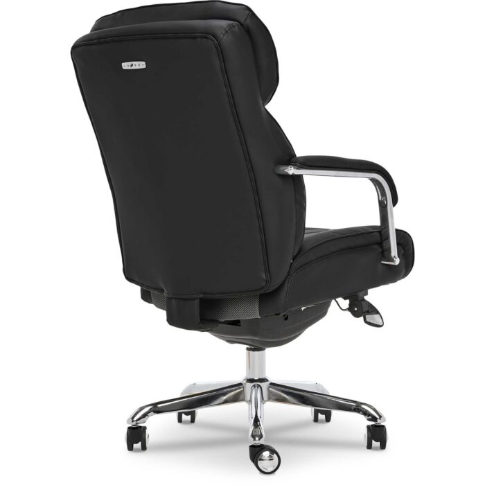 Sutherland Quilted Leather Office Chair, Jet Black - Image 3