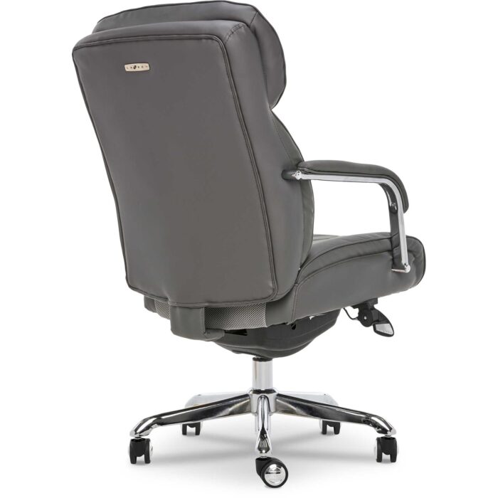 Sutherland Quilted Leather Office Chair, Moon Rock Grey - Image 3