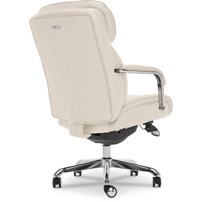 Sutherland Quilted Leather Office Chair, Light Ivory - Image 3