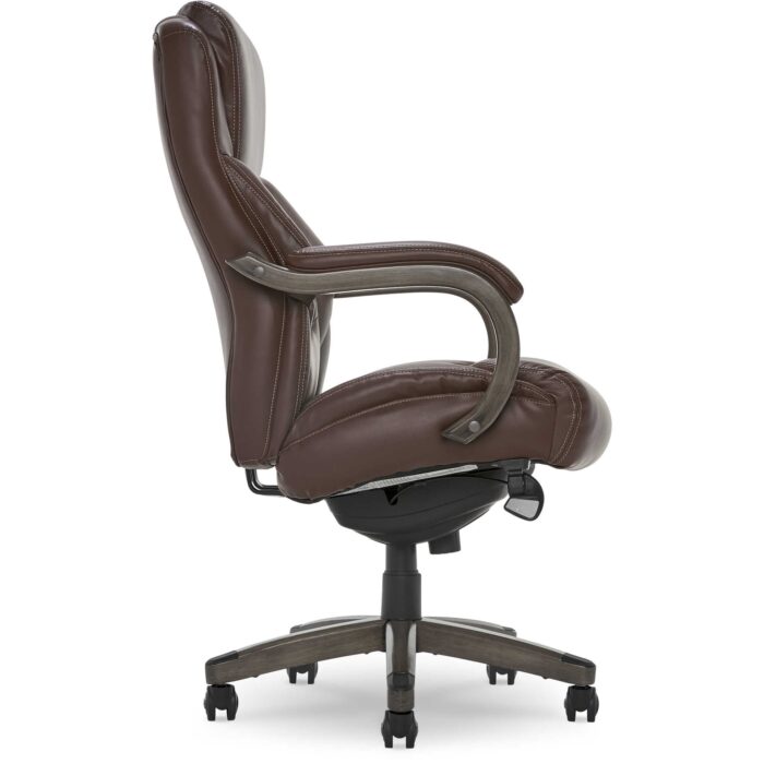 Delano Big & Tall Executive Office Chair, Chestnut Brown with Distressed Wood - Image 2