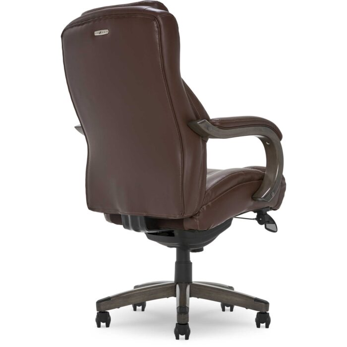 Delano Big & Tall Executive Office Chair, Chestnut Brown with Distressed Wood - Image 3