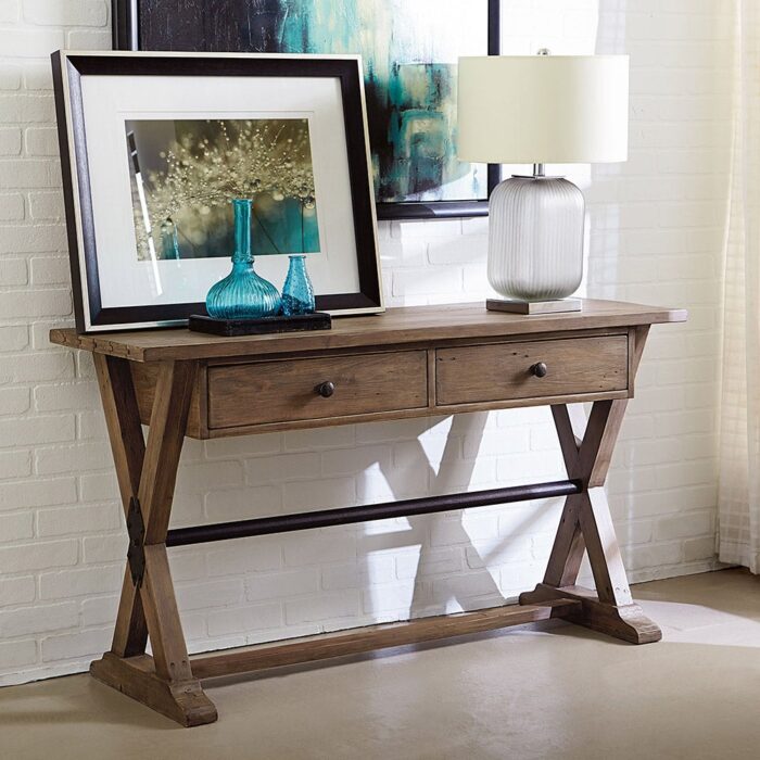 Reclamation Place Trestle Sofa Table - Image 2