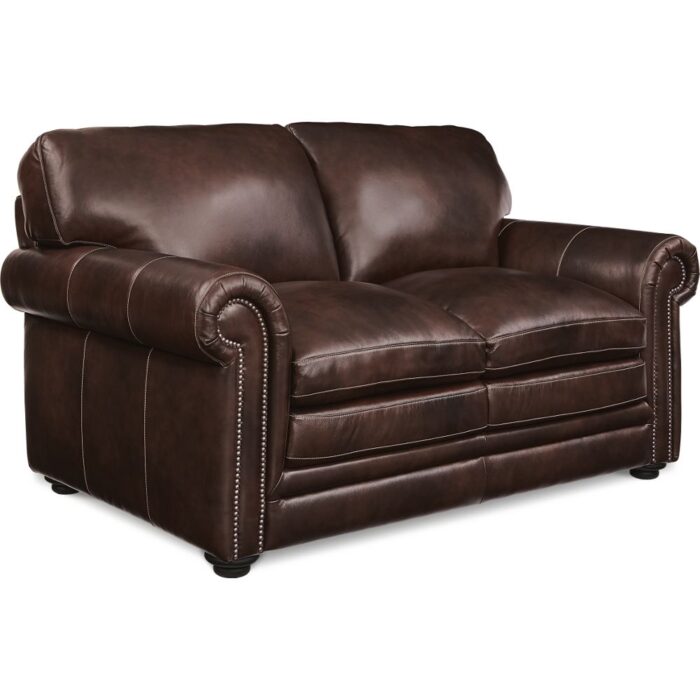 Conway Traditional Leather Loveseat