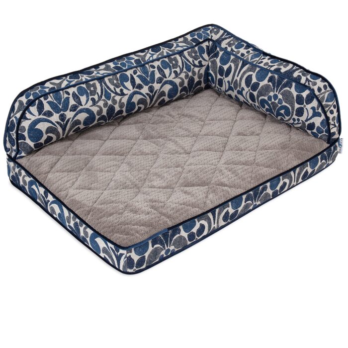 Sadie Sofa, Blue Jacquard
