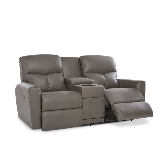 Hawthorn Power Reclining Loveseat w/ Headrest, Lumbar & Console - Image 2