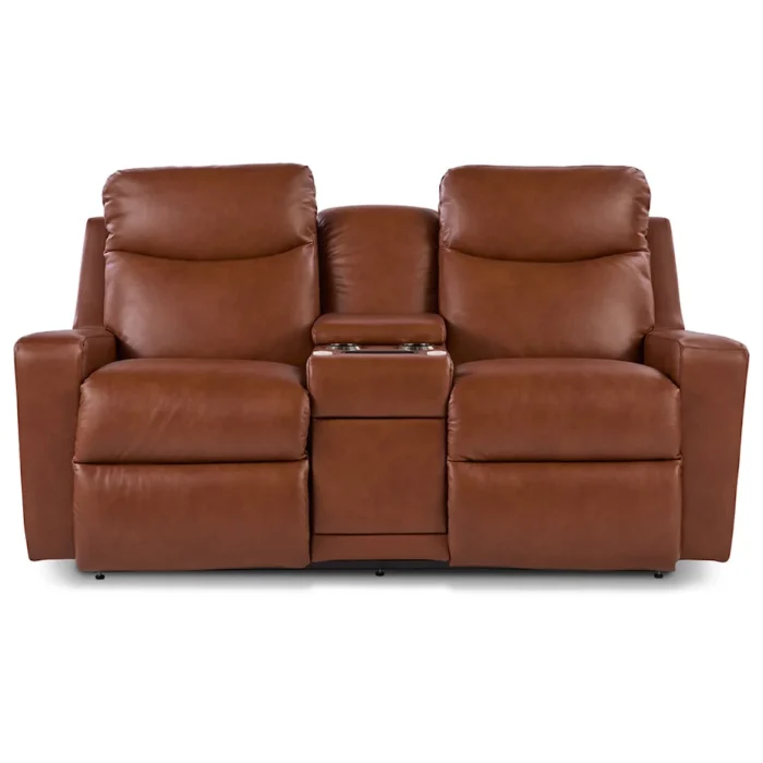 Emmons Collection Contemporary Power Reclining Loveseat w/ Headrest & Console